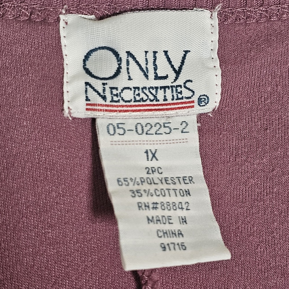 Only Necessities Maxi Dress Womens 1X Mauve Dusty Stretch Knit Modest Layering - Picture 5 of 10